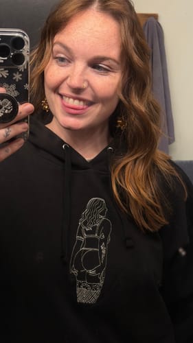 Customer photo review of Spicy Custom Embroidered Photo Hoodie