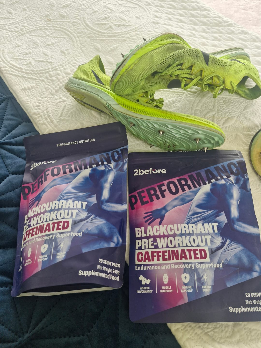Customer photo review of Blackcurrant Caffeinated Pre-Workout - Pouch