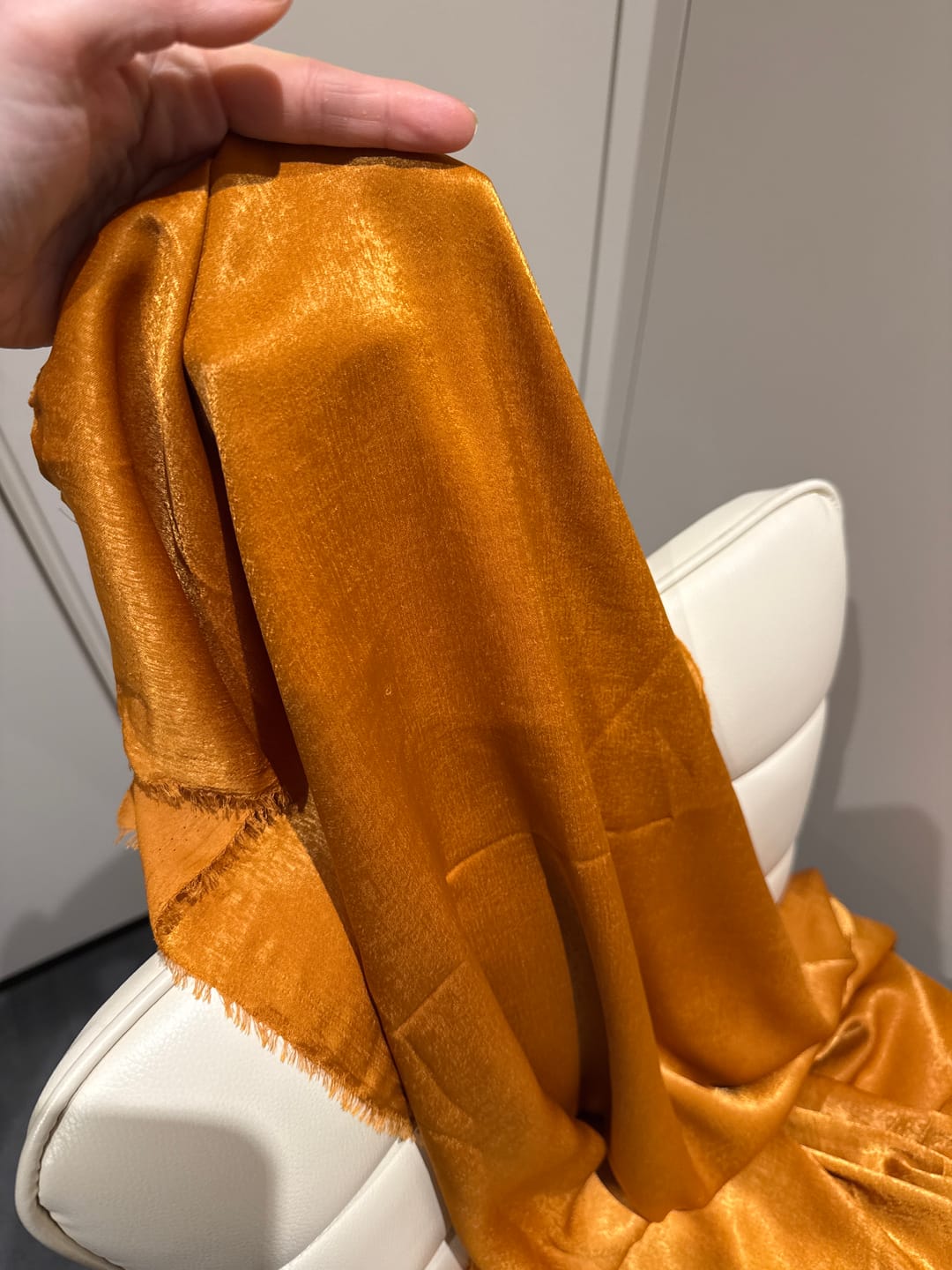 Customer photo review of Velvet Touch Satin Fabric