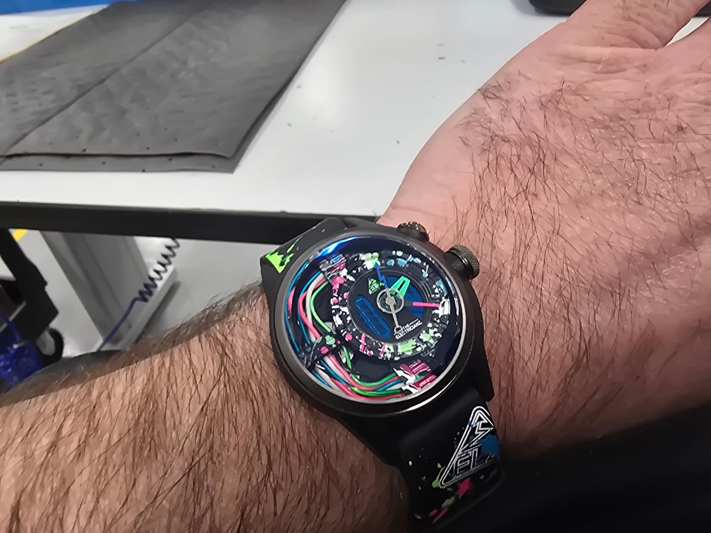 Customer photo review of Black Leather Strap // Gun metal buckle - Draft