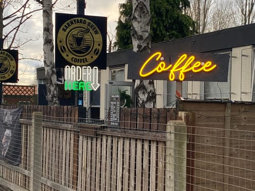 Customer photo review of Custom Neon: Coffee