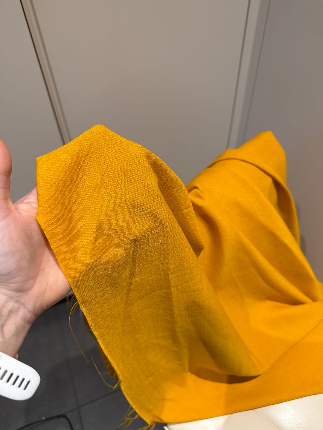 Customer photo review of Special Offer Linen Look Polyester Fabric