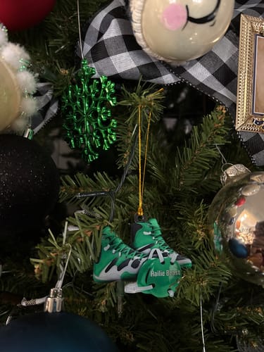 Customer photo review of Custom Wrestling Christmas Ornament - Personalized Wrestling Ornament