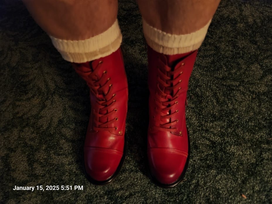 Customer photo review of Scarlet Charm Buckle Boots