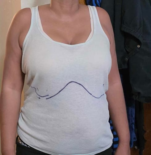 Customer photo review of Full coverage wireless bra