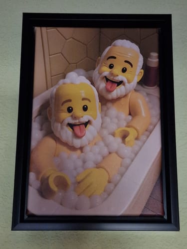 Customer photo review of Personalisierte Leinwand - Lego-Stil Portrait