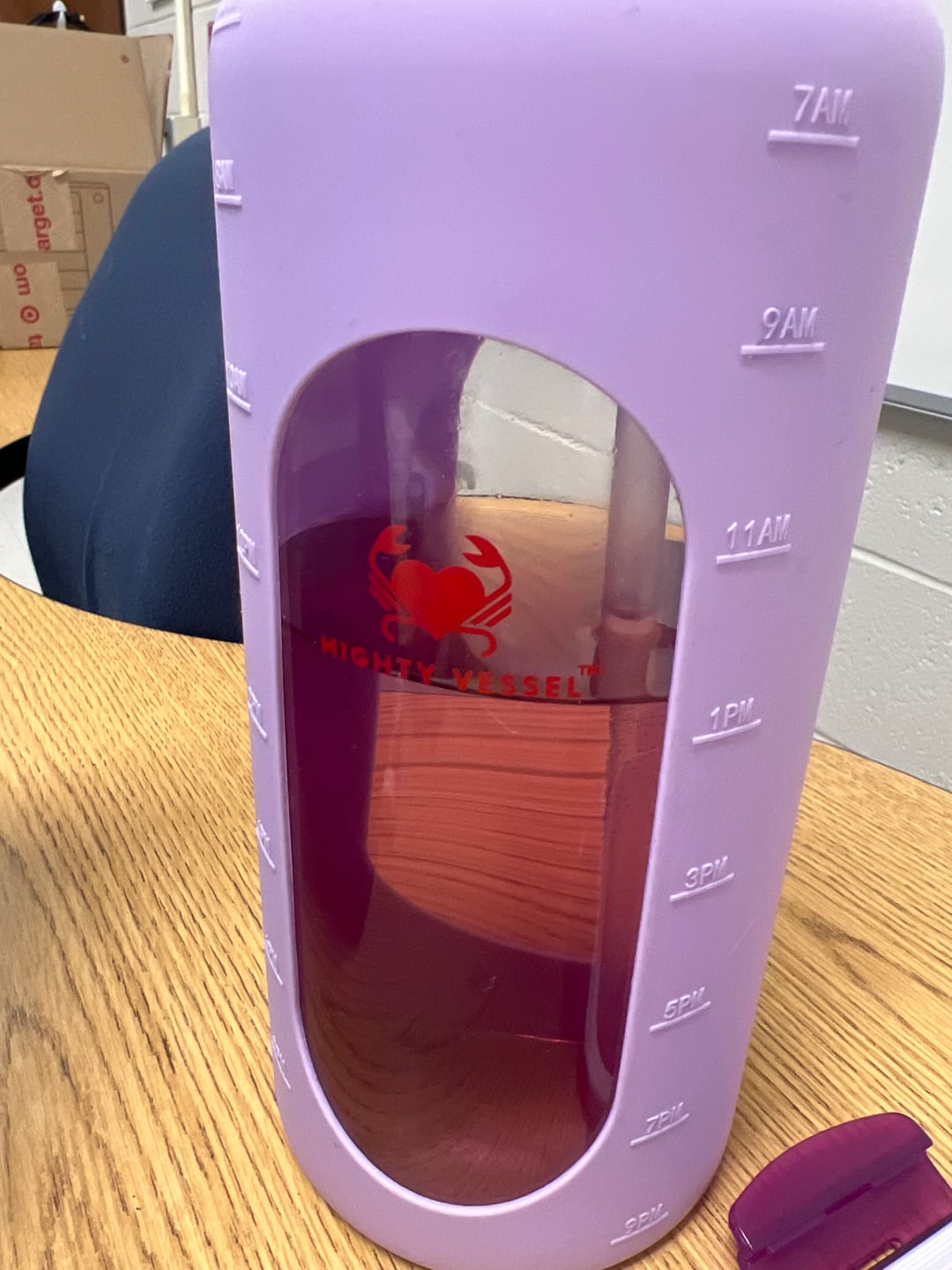 Customer photo review of MIGHTY VESSEL™ SHATTER-RESISTANT GLASS WATER BOTTLE | 64 OZ