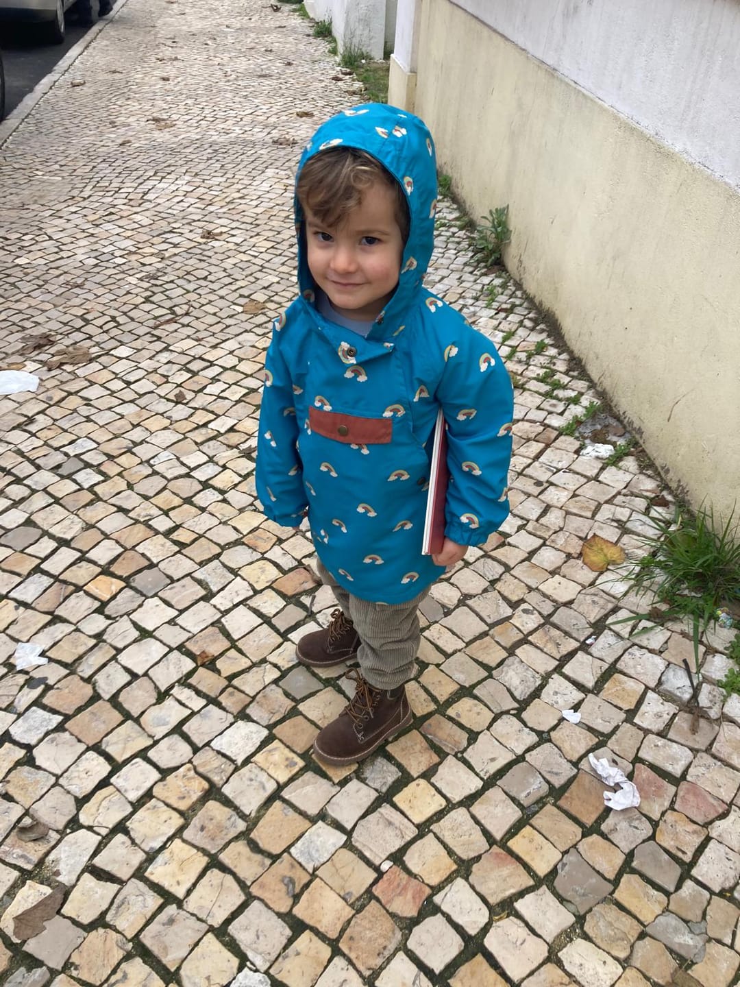 Customer photo review of Rainbow Blue Recycled Waterproof Anorak