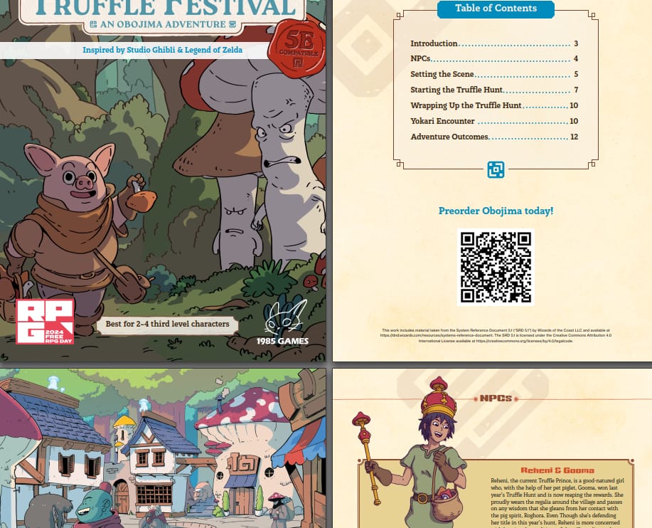Customer photo review of Mayhem at the Truffle Festival Mini-Adventure for Obojima