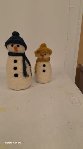Customer photo review of Snowmen Needle Felting Kit