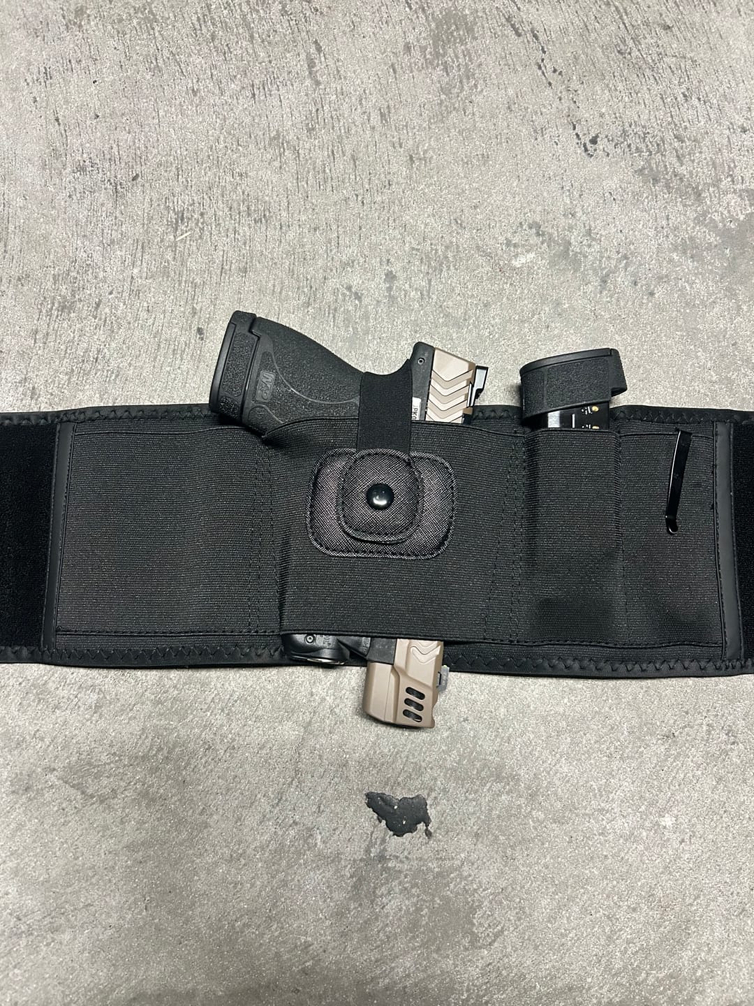 Customer photo review of BravoBelt Laser Fit Edition - Belly Band Holster for Concealed Carry | Compatible with Red Dot, Lasers & Tactical TLR Light Systems -Unisex (Black)