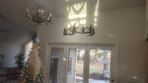 Customer photo review of Evergreen Peaks Wall Art