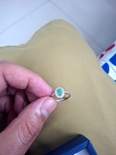Customer photo review of EMERALD STONE OF NATURE RING