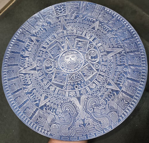 Customer photo review of Aztec / Mayan Calendar 13x3/4" - Silicone Mold