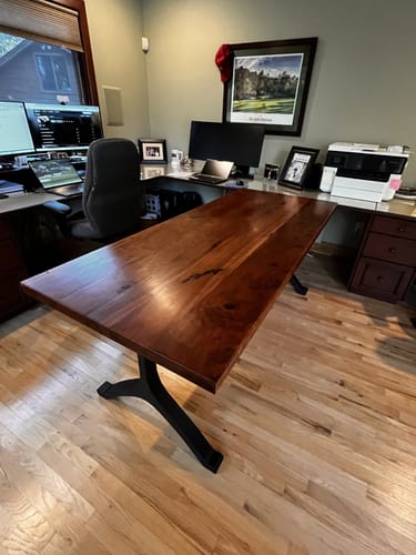 Customer photo review of Furniture Legs 401 Wishbone 28.3" H Modern Metal Dining Table Legs