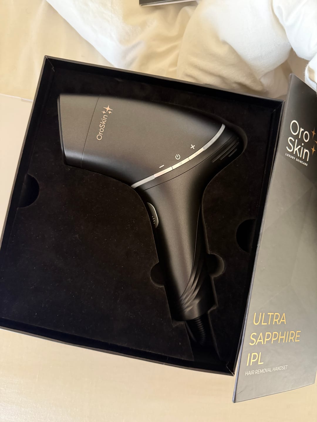 Customer photo review of OroSkin Ultra Sapphire IPL Hair Removal Handset