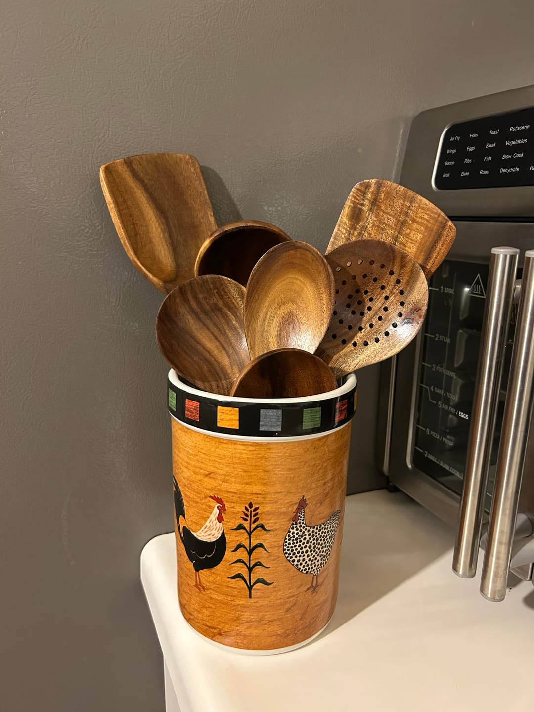 Customer photo review of Teak Wooden Utensil Set