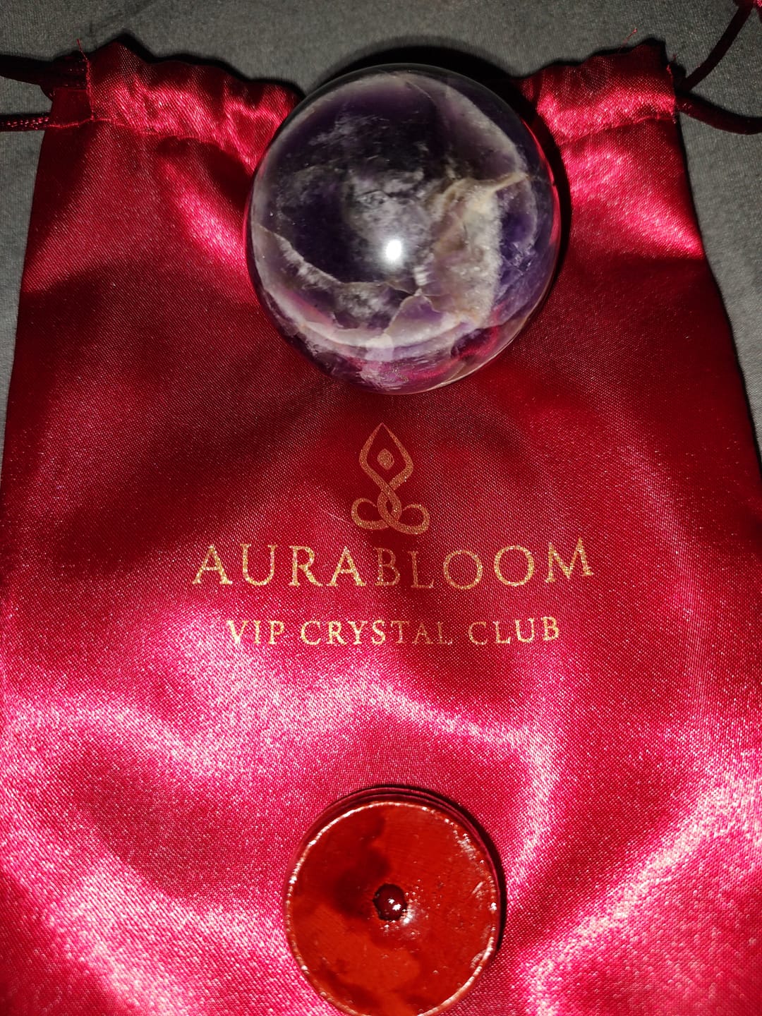Customer photo review of Amethyst Sphere
