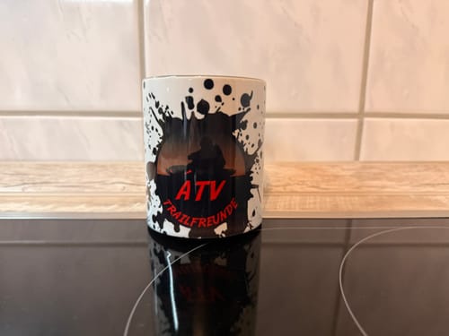 Customer photo review of TassenExpress - Becher Keramik Tasse mit Logo bedruckt 325ml Firmenlogo