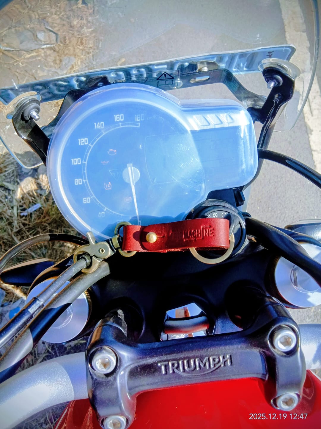 Customer photo review of key fob with antique gold