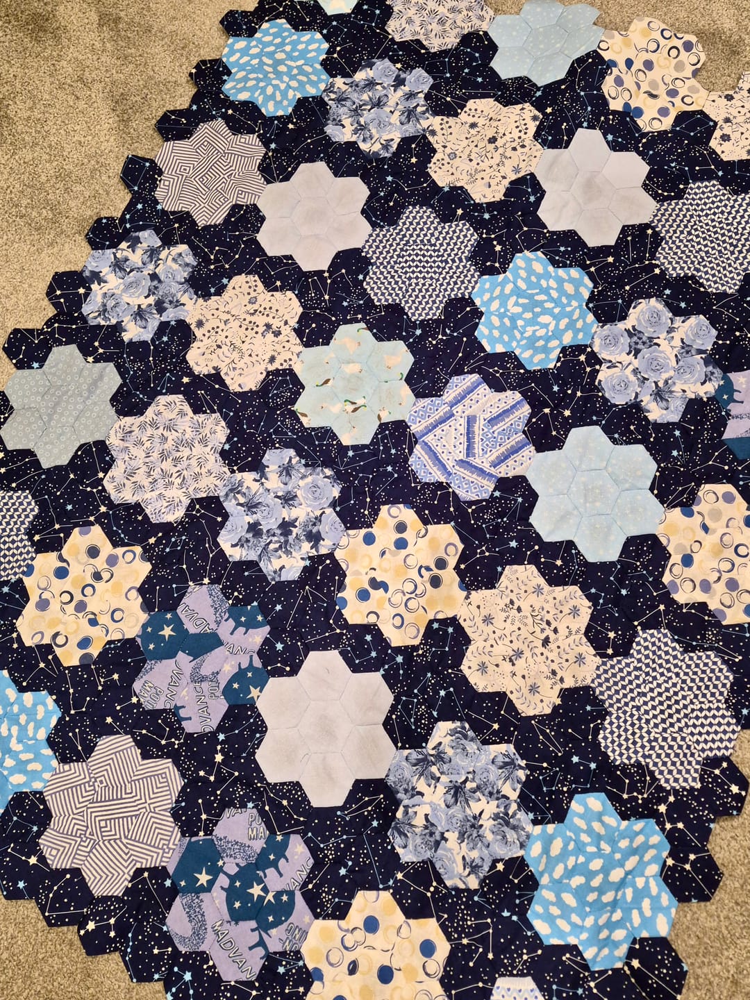 Customer photo review of Stars Constellation Rose & Hubble Cotton Poplin Fabric