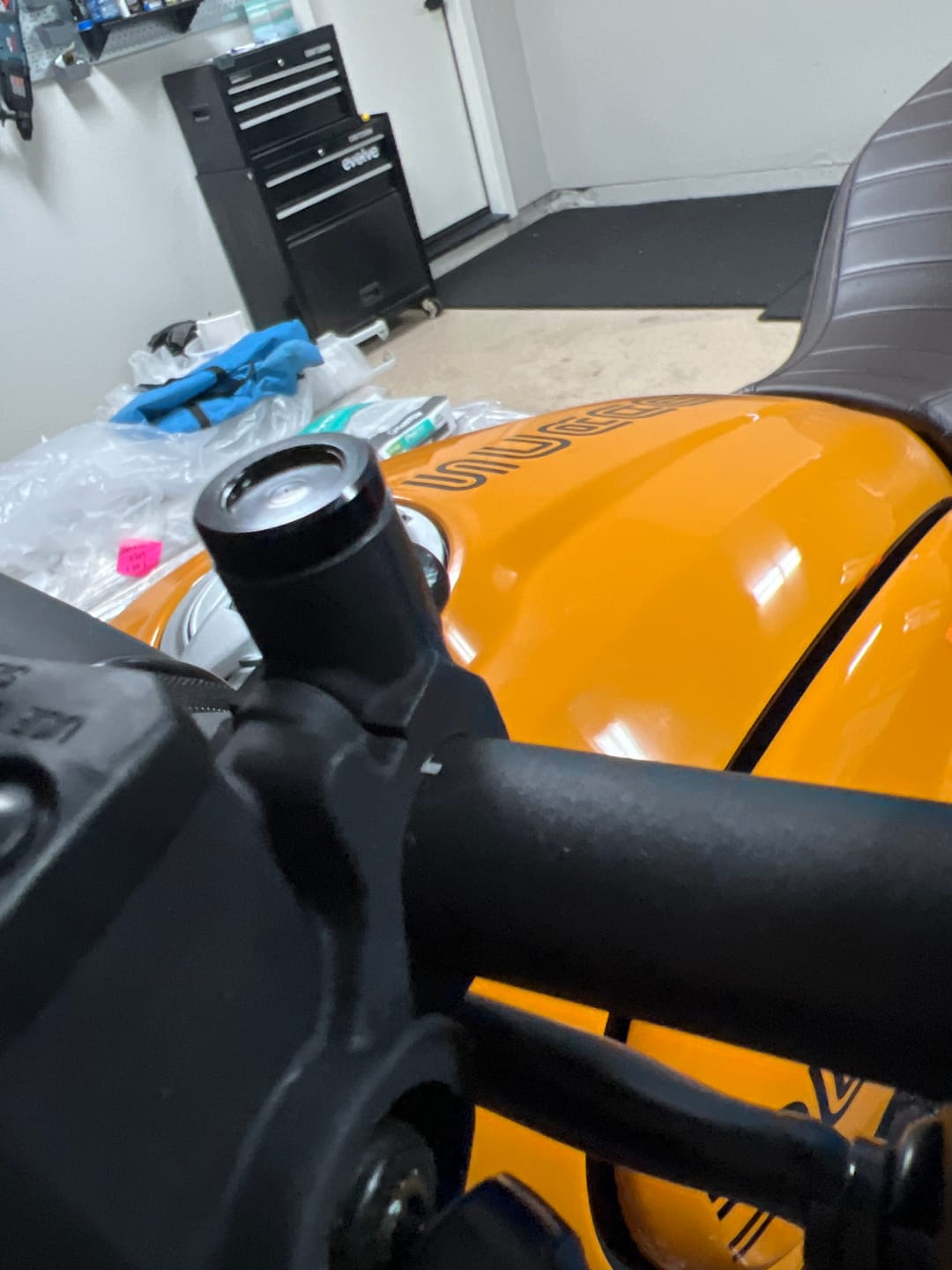 Customer photo review of Motorcycle Mirror Hole Threaded Block Off Plugs - Brogue Moto