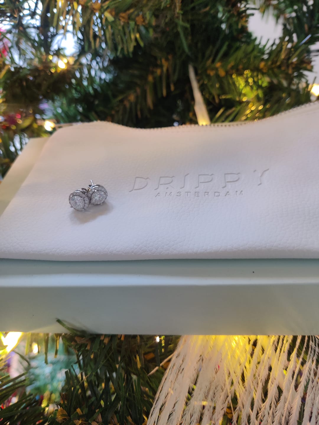 Customer photo review of MOISSANITE ROYAL STUDS.