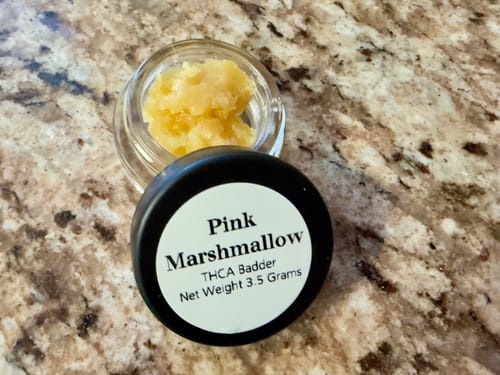 Customer photo review of Pink Marshmallow | THCA Badder