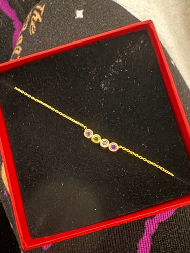 Customer photo review of Family Birthstone Necklace