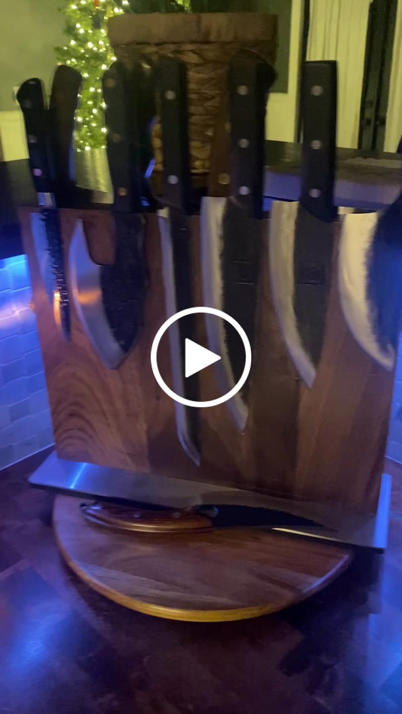 Customer video review of Walnut Magnetic Knives Holder