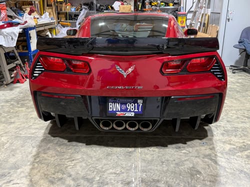 Customer photo review of Corvette C7 Stage 3 Rear Spoiler W/ Wickerbill Extension