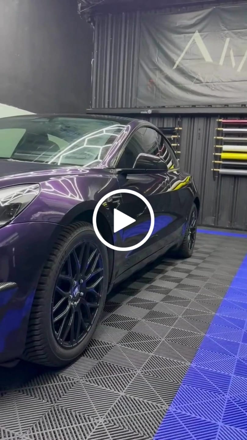Customer video review of Glossy Metallic Midnight Purple Vinyl Wrap