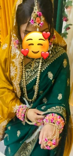 Customer photo review of Multicolour Wristband Mehndi Earrings Set