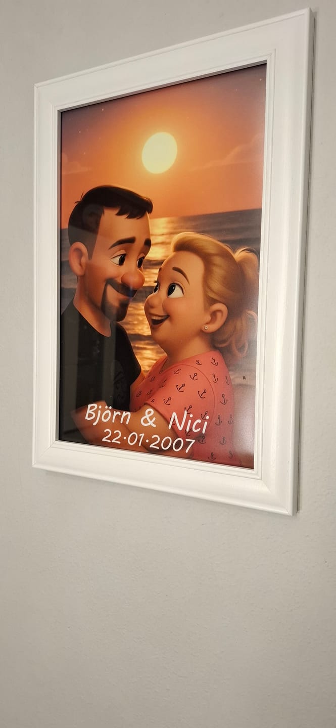 Customer photo review of Cartoon Love - Personalisiertes Poster mit Cartoon 3D Effekt im Comic Style