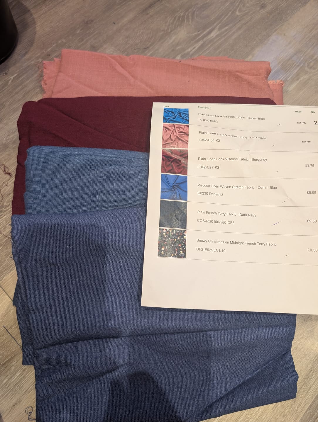 Customer photo review of Viscose Linen Woven Stretch Fabric