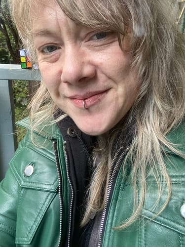 Customer photo review of Tralee Women's Green Real Leather Jacket with Hood