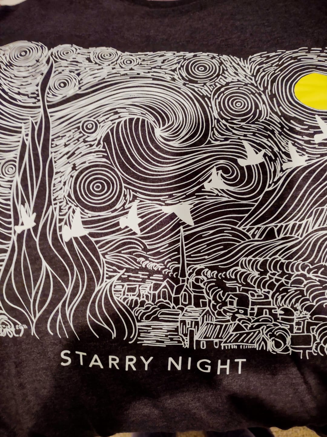 Customer photo review of Starry Night Migration T-shirt