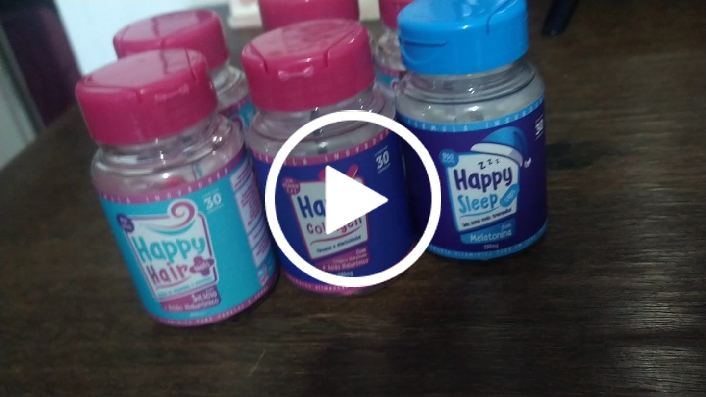 Customer video review of Happy Hair 6 Potes + 6 Potes Grátis + 2 Colágenos + 1 Melatonina (Total 15 Potes)