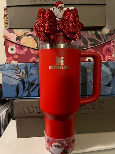 Customer photo review of Vintage Santa Straw Toppers