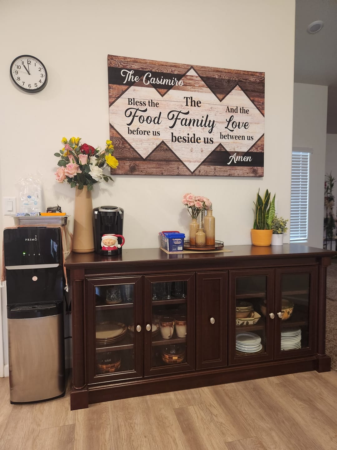 Customer photo review of Personalized "Bless The Food Family Love" Premium Canvas