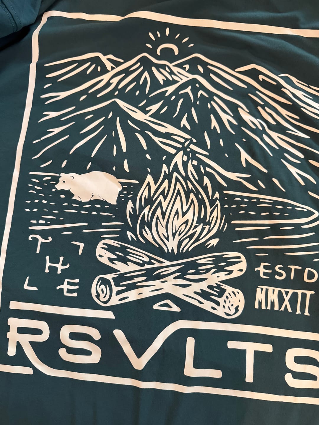 Customer photo review of RSVLTS MTNS (Alpine Green) – Performance Hoodie