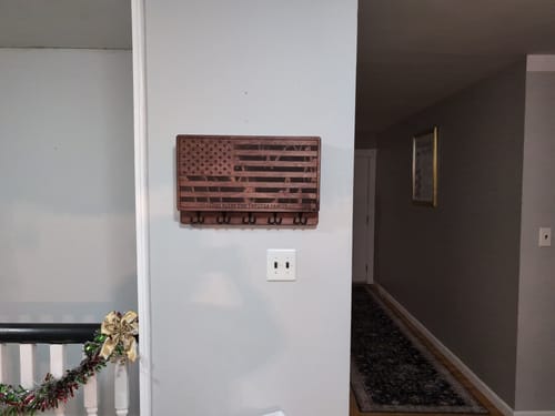 Customer photo review of PERSONALIZABLE AMERICAN FLAG