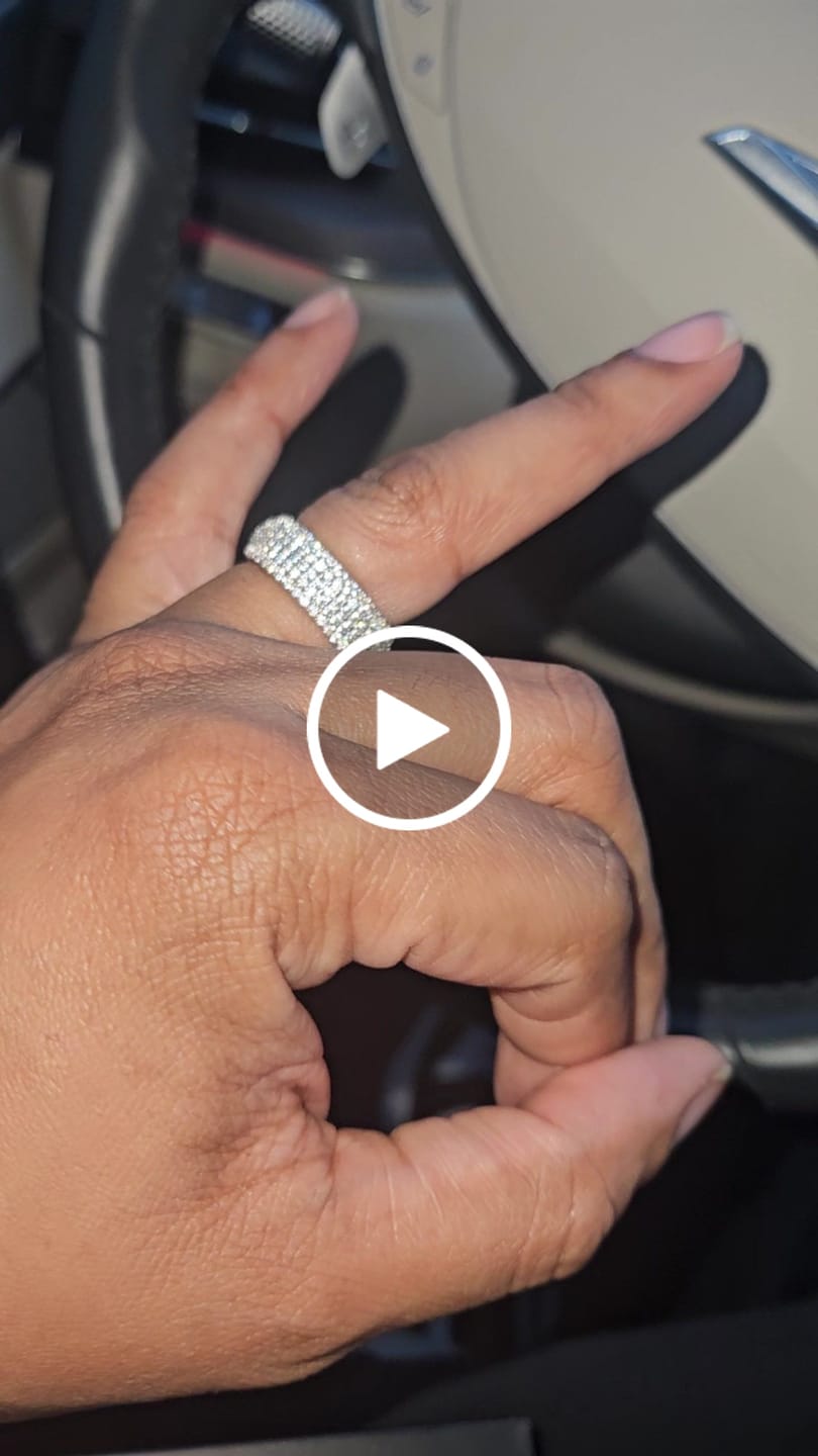 Customer video review of 5 Row Paved Ring - White Gold