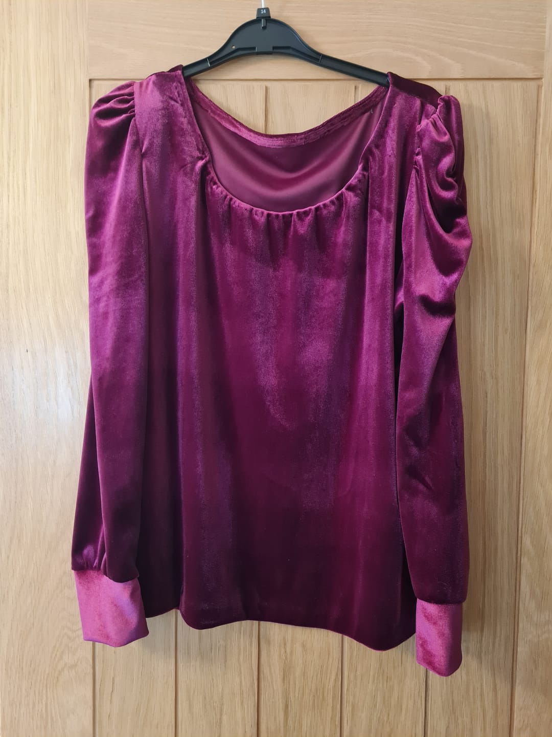 Customer photo review of Plain Stretch Velvet Fabric