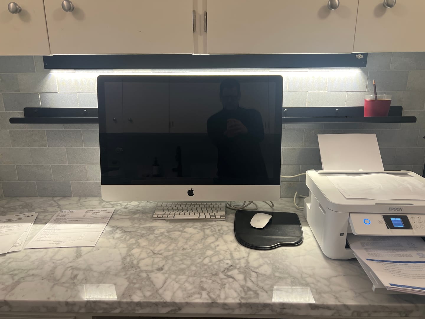 Customer photo review of Metal Picture Ledge Floating Shelf