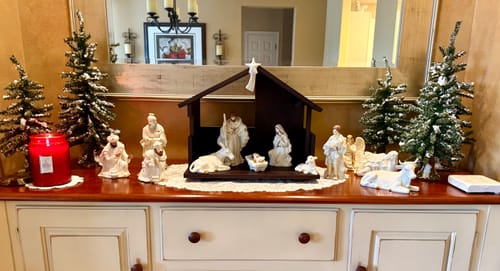 Customer photo review of Belleek Living Manger Set - Ox and Camel