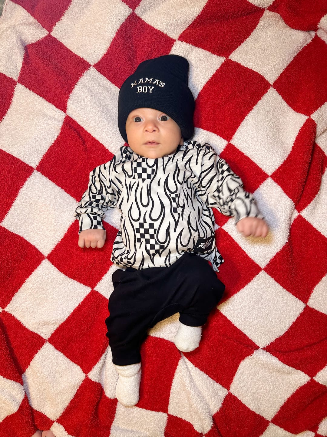 Customer photo review of Organic Ribbed Set in Full Throttle