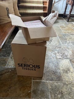 Customer photo review of Seriously Strong Recycled Kitchen Roll – UK-Made & Plastic-Free