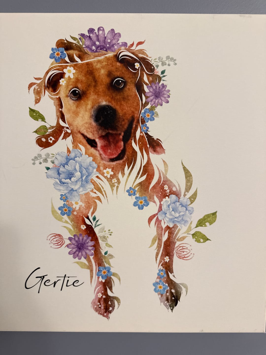 Customer photo review of Flowerpup Custom Pet Portrait (Humans too!)