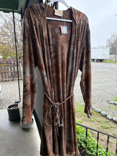 Customer photo review of Hooded Cardigan 'Hand-Dyed'